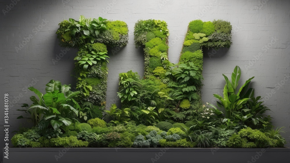 Fototapeta premium A textured gray background features a large,