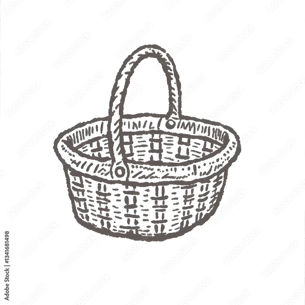 Obraz premium Woven Basket Illustration