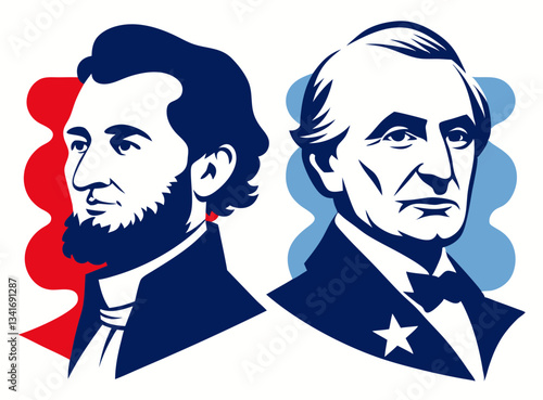 silhouettes of presidents washington