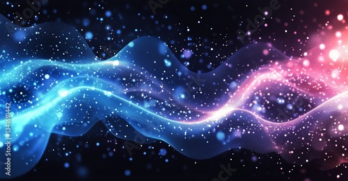 Colorful Abstract Waves Create Dynamic Visual Movement in Digital Art