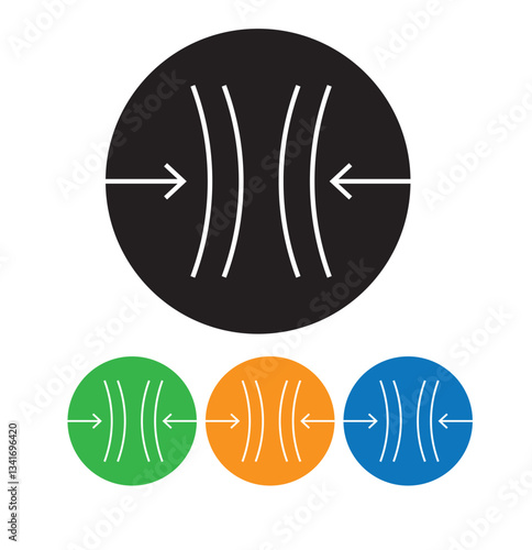 Resilience icon set. Containing flexible, elastic, bounce and compressed symbol isolated on white background. 