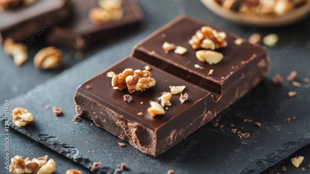 A rich dark chocolate square with a blend of spices like cardamom and nutmeg A rich dark chocolate square with a blend of spices like cardamom and nutmeg
