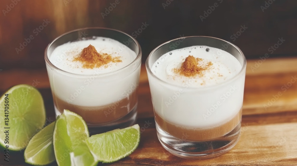 Enjoying Peruvian Pisco Sour in a lively bar setting with fresh lime and a dash of bitters Enjoying Peruvian Pisco Sour in a lively bar setting with fresh lime and a dash of bitters