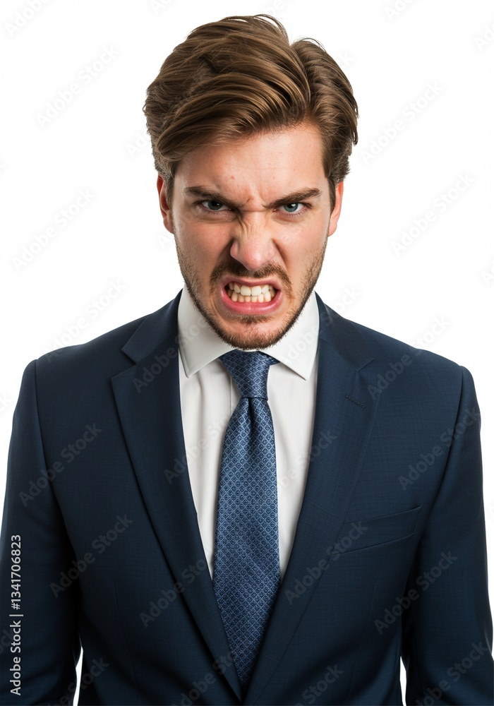 handsome man businessman office worker is showing angry or annoyed expression handsome man businessman office worker is showing angry or annoyed expression