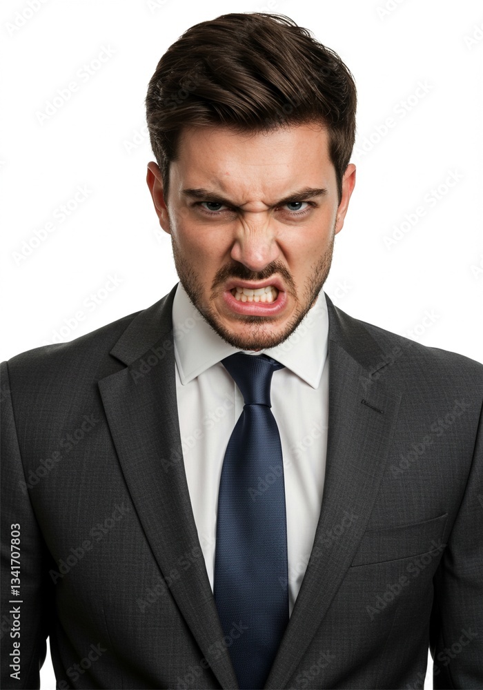 handsome man businessman office worker is showing angry or annoyed expression handsome man businessman office worker is showing angry or annoyed expression