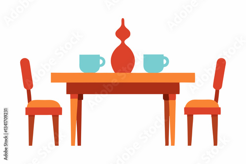 Dining Table Creative Vector Design 
