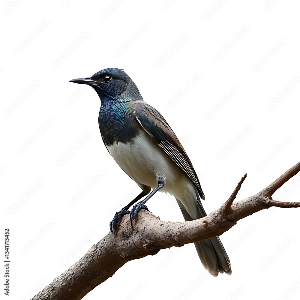 Obraz premium Beautiful small bird isolated on white background