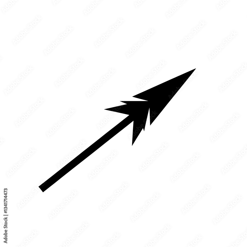 Black and white bold diagonal arrow pointing to the top-right, symbolizing progress, movement, and forward direction. Black and white bold diagonal arrow pointing to the top-right, symbolizing progress, movement, and forward direction.
