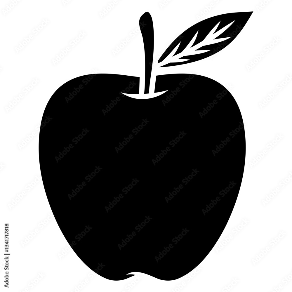 Obraz premium apple solid icon vector