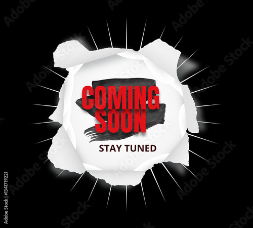 Coming soon stay tuned poster banner