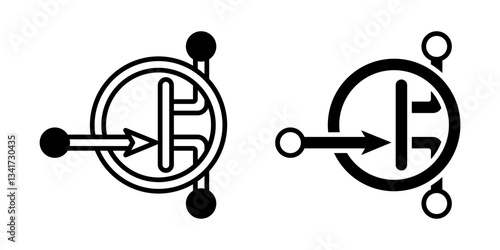 Industrial JFET icon simple vector. Electric circuit. Central computer