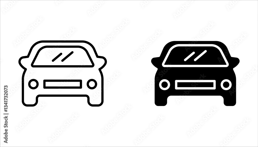 car icon set, vector illustrations on white background. car icon set, vector illustrations on white background.