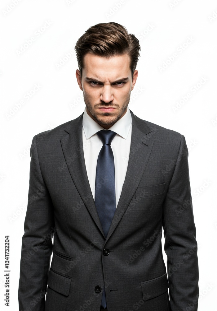 handsome man businessman office worker is showing angry or annoyed expression handsome man businessman office worker is showing angry or annoyed expression