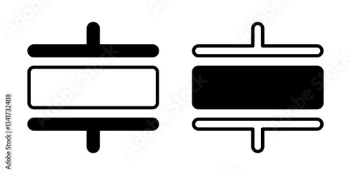 Industrial transducer icon simple vector. Electric circuit. Central computer