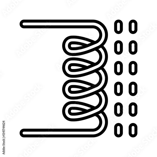 Industrial inductor icon simple vector. Electric circuit. Central computer