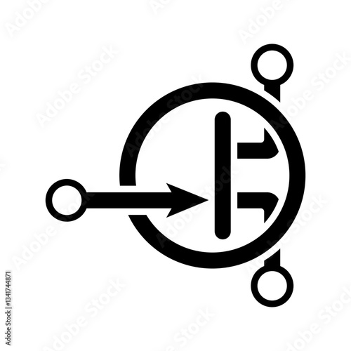 Industrial JFET icon simple vector. Electric circuit. Central computer