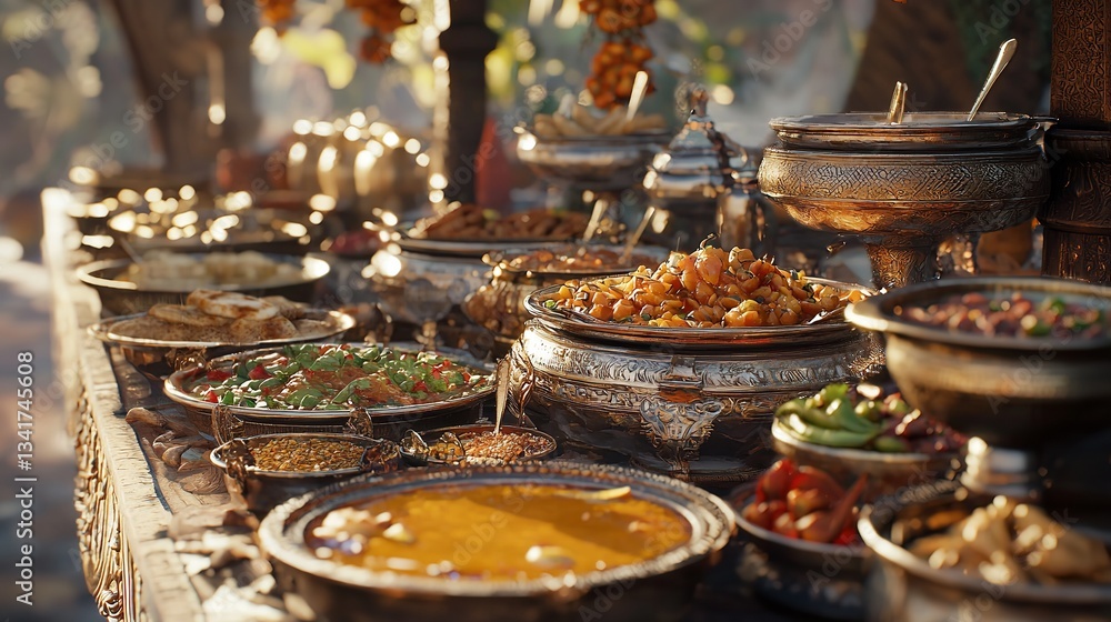 Indian food specialties, Generative AI image Indian food specialties, Generative AI image