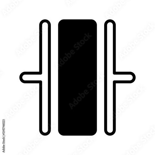 Industrial oscillator icon simple vector. Electric circuit. Central computer
