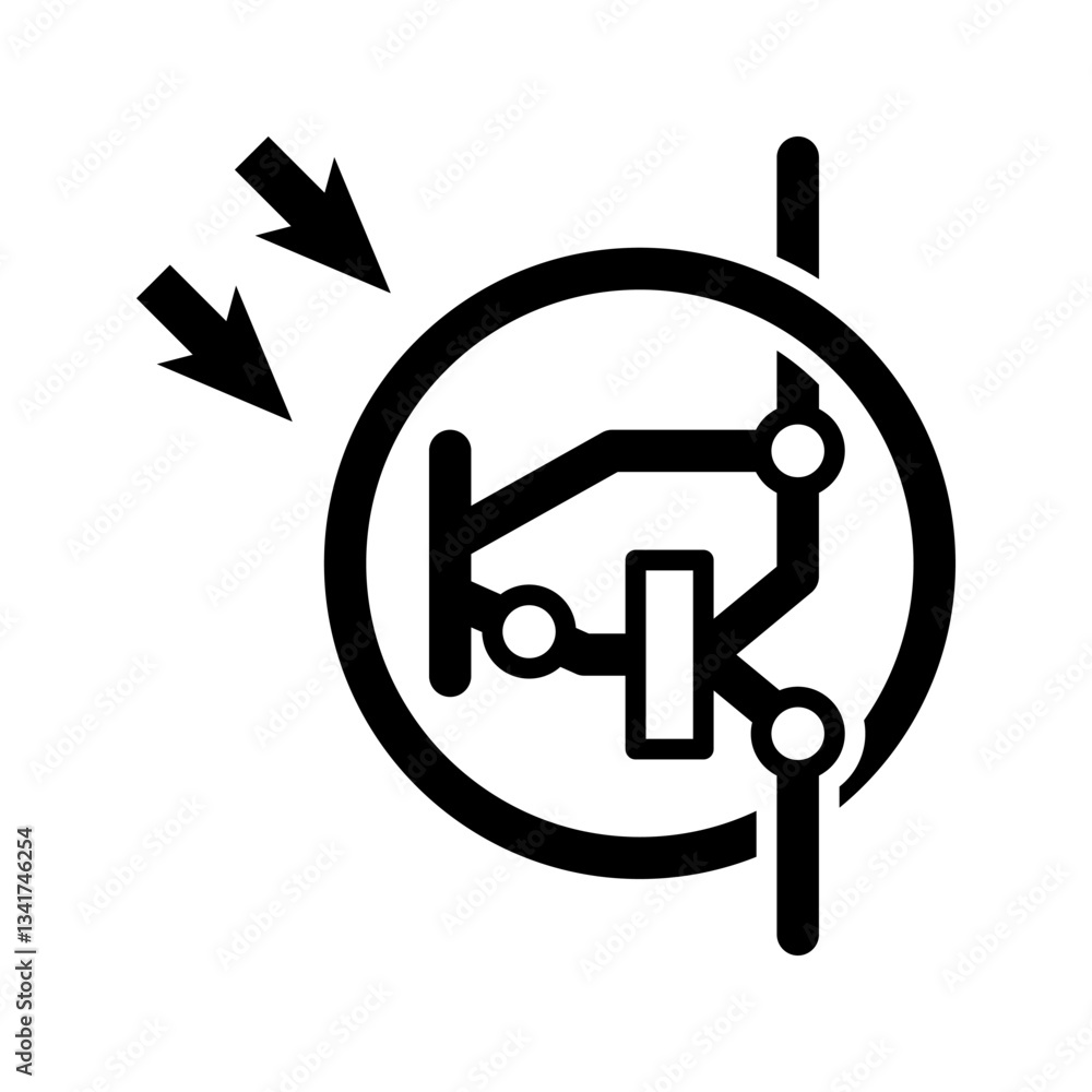 Industrial photodarlington icon simple vector. Electric circuit. Central computer Industrial photodarlington icon simple vector. Electric circuit. Central computer