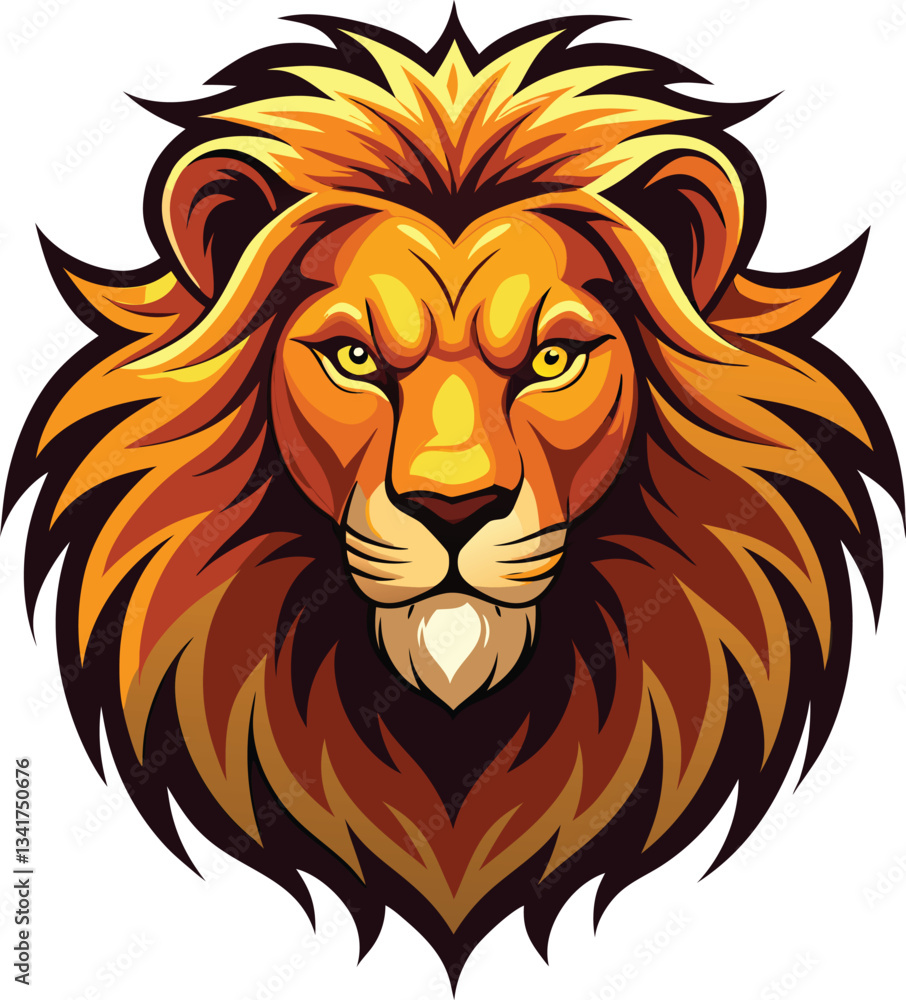 Obraz premium Lion face illustration