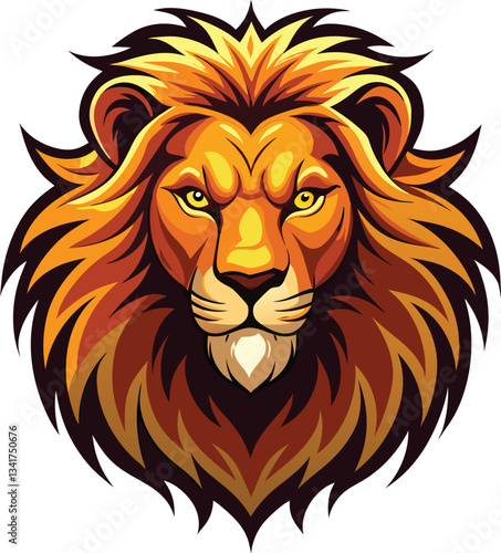 Wallpaper Mural Lion face illustration Torontodigital.ca