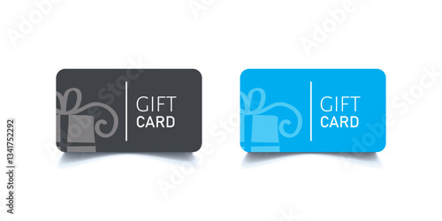 Gift card icon. Gift certificate vector set. Special present sign.