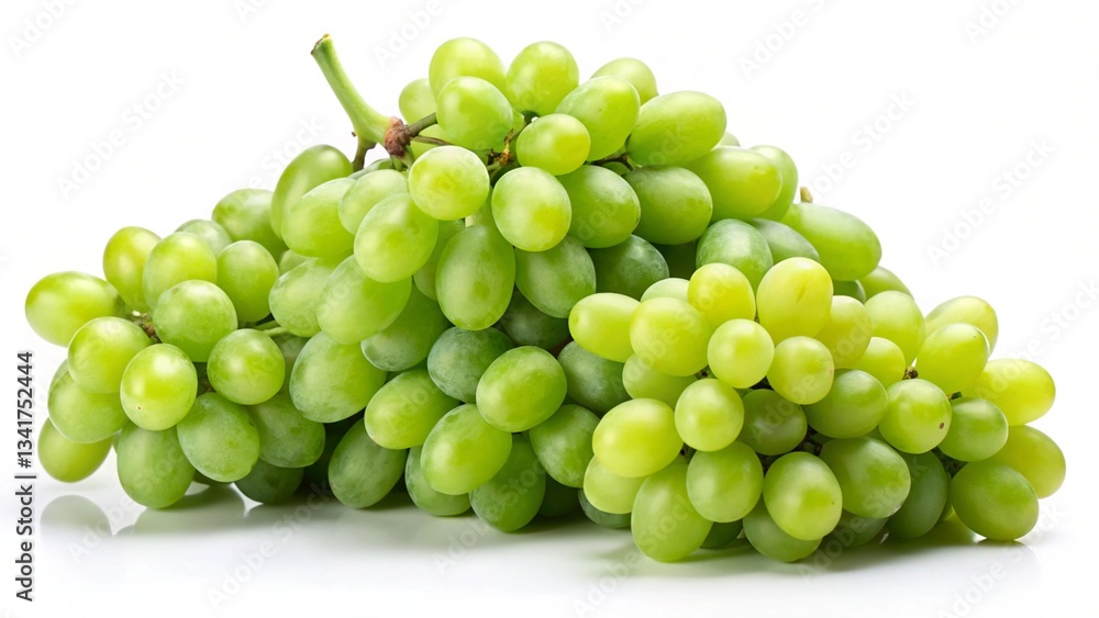 Bunch of green grapes on white background
Bunch of green grapes on white background