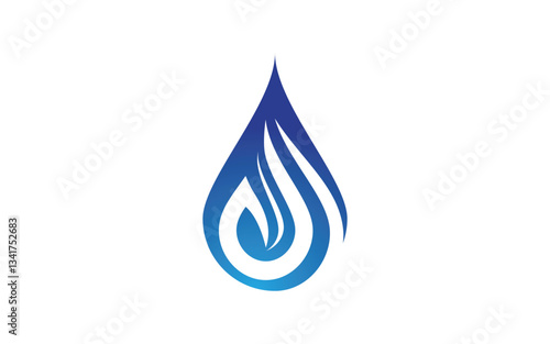 Water drop Plumbing Logo Template vector illustration v.37