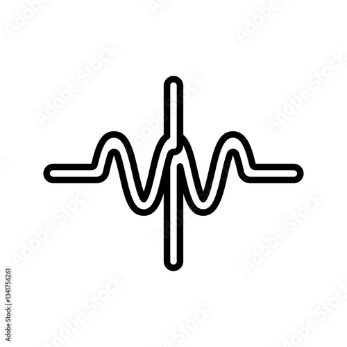 Industrial attenuator icon simple vector. Electric circuit. Central computer