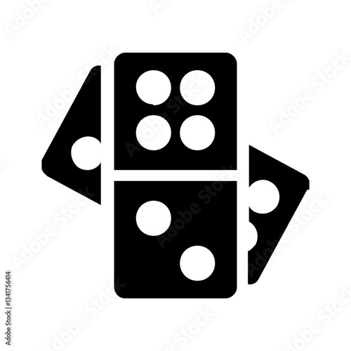 black and white domino card