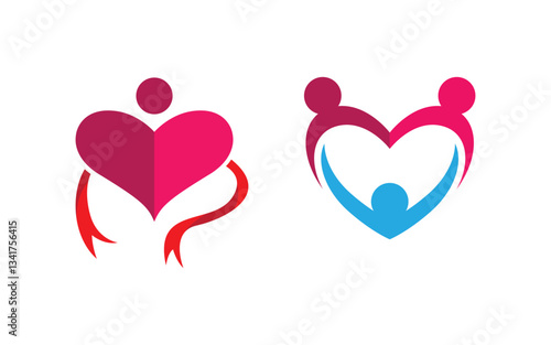 People group care community network and social logo design v.95