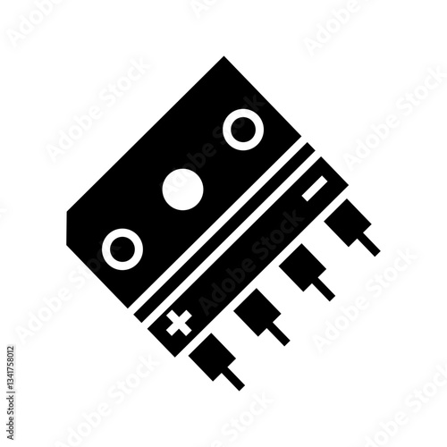 Industrial Diode icon simple vector. Electric circuit. Central computer