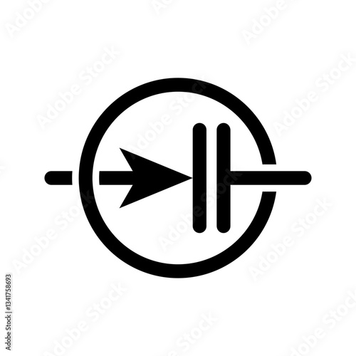 Industrial Diode icon simple vector. Electric circuit. Central computer