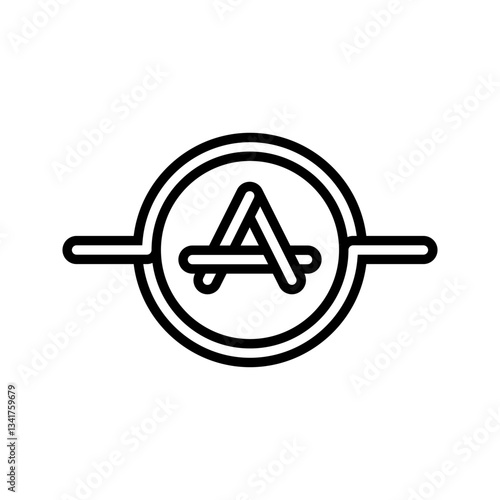 Industrial ammeter icon simple vector. Electric circuit. Central computer