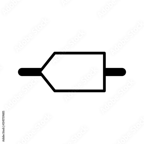 Industrial adc icon simple vector. Electric circuit. Central computer