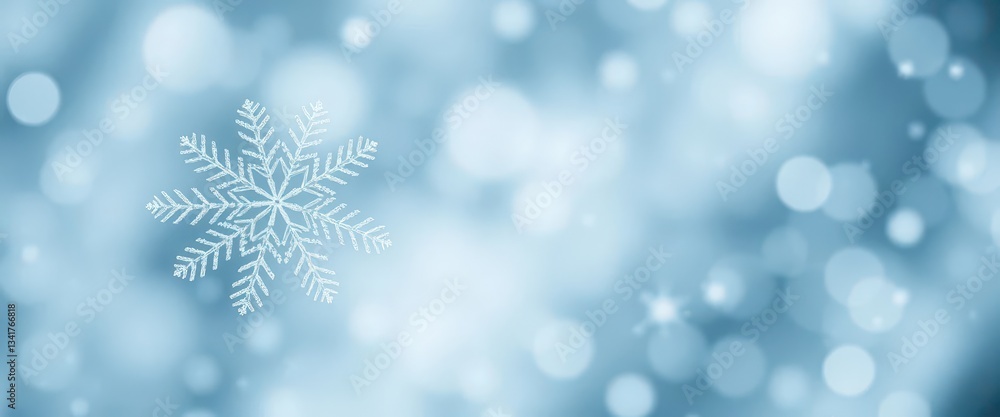 Intricate white snowflakes on a soft, blurred, abstract winter background, subtle, light Intricate white snowflakes on a soft, blurred, abstract winter background, subtle, light