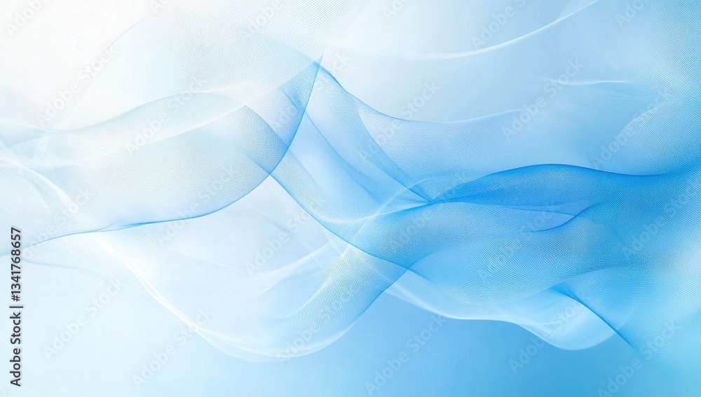 Fototapeta premium Delicate Blue Abstract Waves for Modern Design