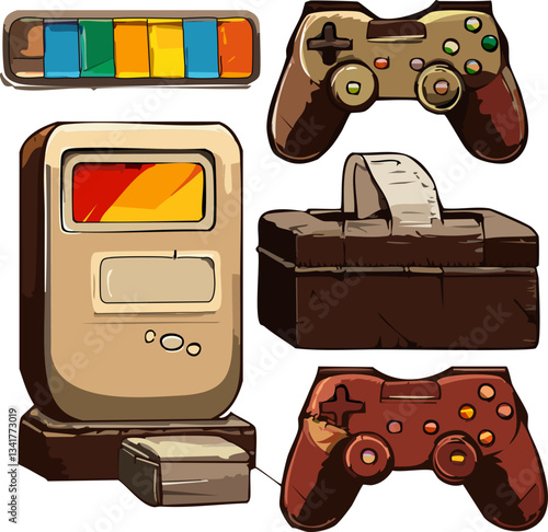 vector illustration of a game controller
