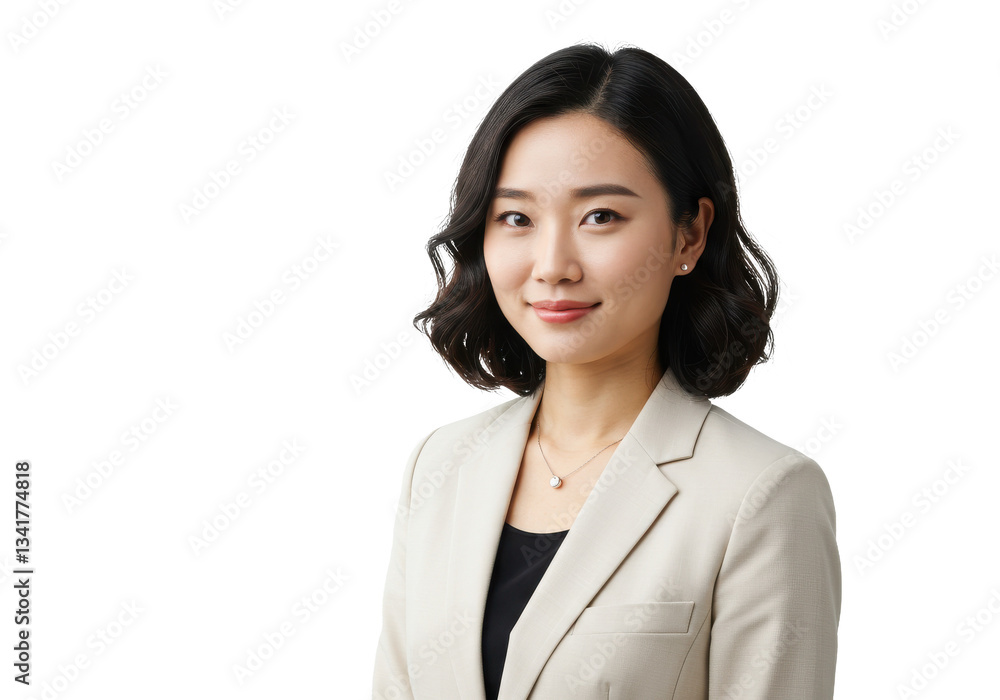 Beautiful young asian businesswoman portrait isolated on White background Beautiful young asian businesswoman portrait isolated on White background