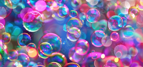 Colors bubbles backgrounds shiny dreamy glowing lights include vibrant shades pink purple blue green red yellow creating enchanting atmosphere blurred bokeh effect light spectrum.