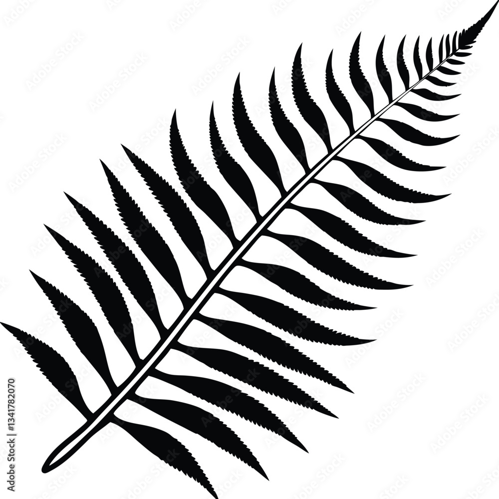 Obraz premium Leaf silhouette vector