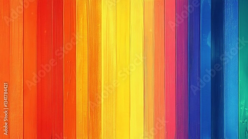 Vibrant spectrum of colors displaying a beautiful range from red to violet, creating a lively and uplifting visual.
