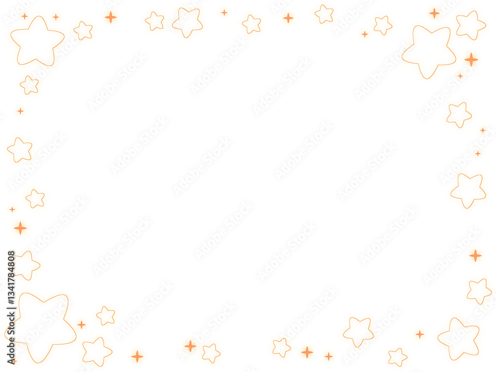 cute and beautiful Glowing Yellow transparent stars with starrylight frame with transparent background cute and beautiful Glowing Yellow transparent stars with starrylight frame with transparent background
