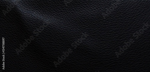 Wallpaper Mural Wide shot of rich black leather texture, showcasing subtle wrinkles and sheen, high resolution, stock photo Torontodigital.ca