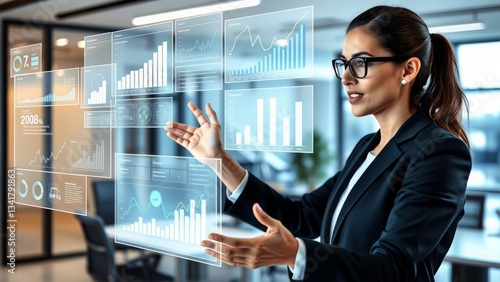 Future technology augmented reality interfaces and holographic business analytics