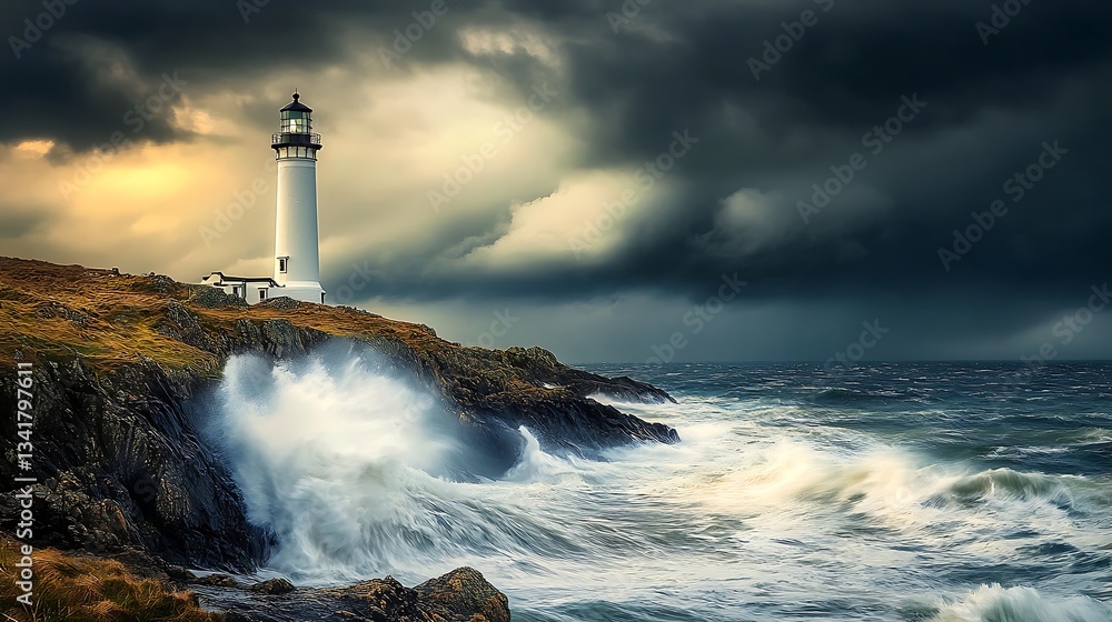 Rugged Shoreline Battling the Ocean’s Fury Under a Dark Sky
Rugged Shoreline Battling the Ocean’s Fury Under a Dark Sky