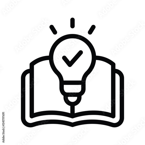 1 fact line icon illustration vector graphic