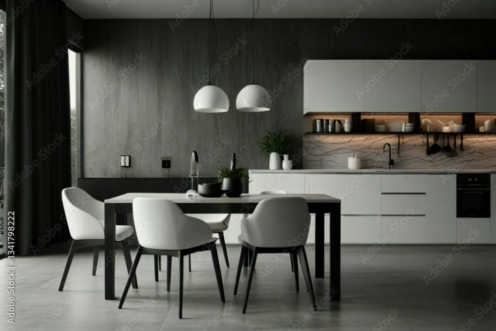 Fototapeta premium dining room interior with table