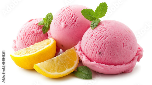 Lemon ice cream pink