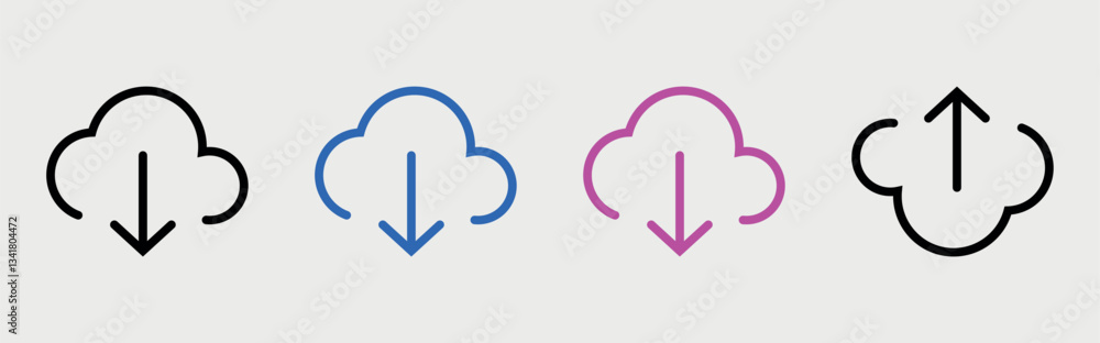 Download and Upload icon. Download symbol. download sign vector. Download and Upload icon. Download symbol. download sign vector.
